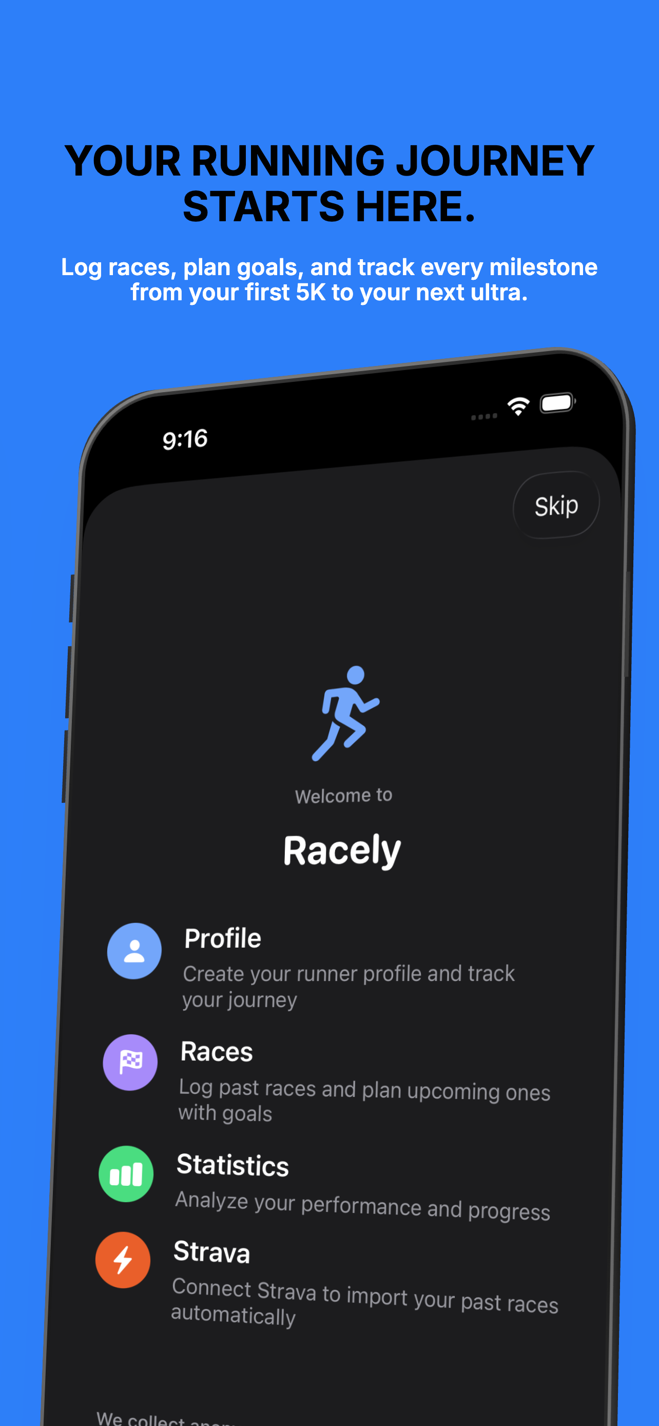 Onboarding screen