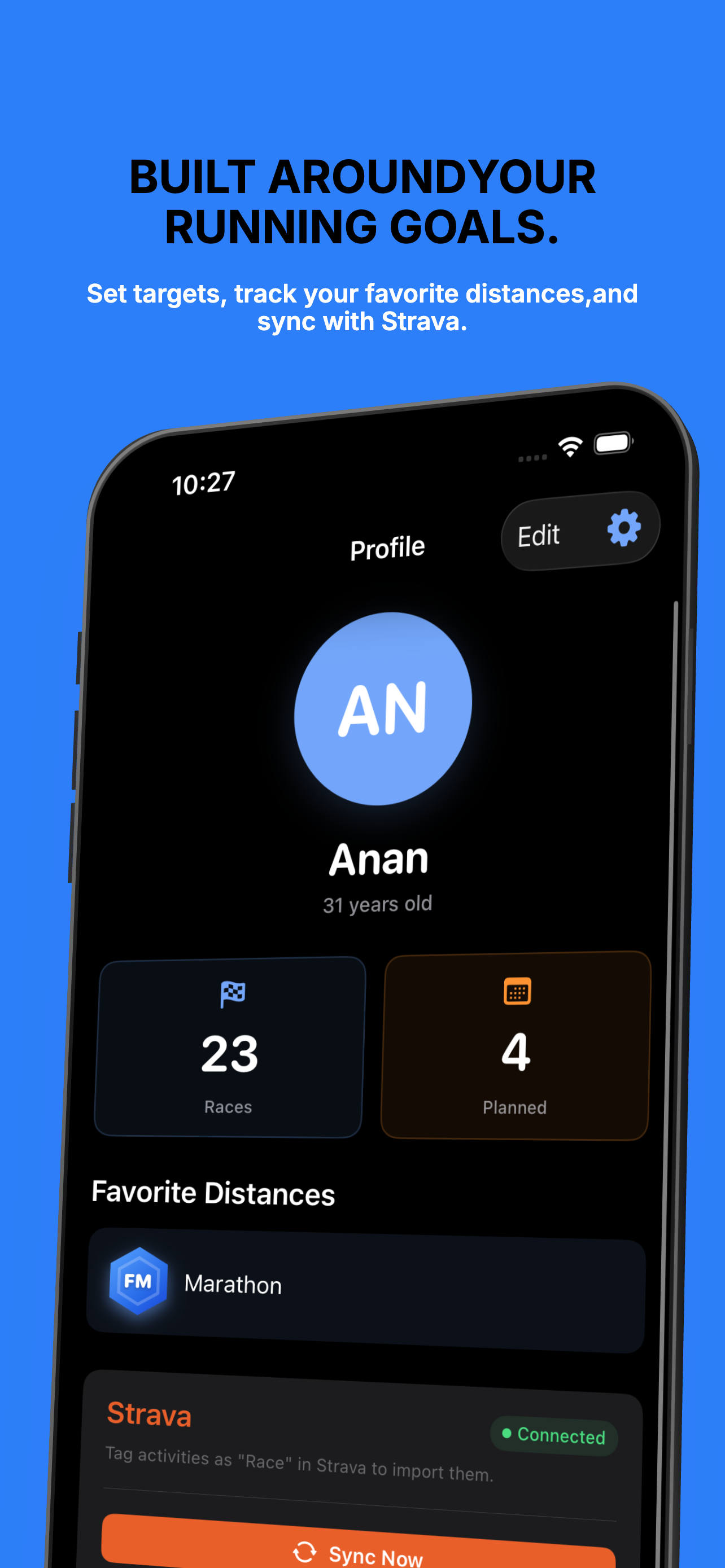 Profile screen
