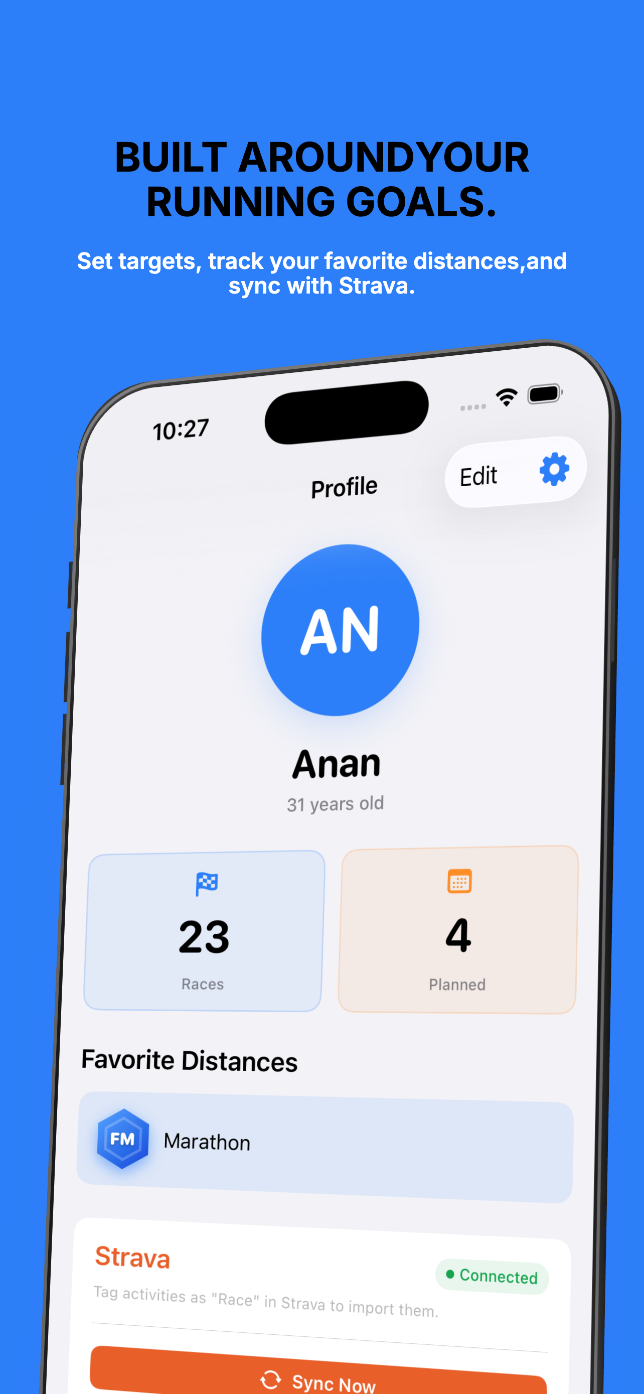 Profile screen